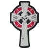 Нашивка термо Кельтський хрест з черепом та червоним візерунком наспинна (thps-071) Нашивка термо Кельтський хрест з черепом та червоним візерунком наспинна (thps-071)