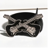 Ремінь з пряжкою Схрещені електрогітари (PU шкіра) Ремінь з пряжкою Схрещені електрогітари (PU шкіра)