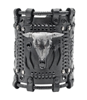 Браслет Стімпанк з черепом бика, чорний (bsp-74)