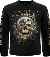 Футболка з довгим рукавом Mechanical Eternity (череп стимпанк)