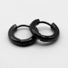 Сережка-кільце (ea-108) хард-обманка (титан, чорний, діаметр 10/16мм)