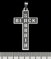 Кулон Black Sabbath (black cross), фігурний (ptsb-238)