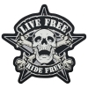 Нашивка термо Live Free, Ride Free (skull) наспинна (thps-088) Нашивка термо Live Free, Ride Free (skull) наспинна (thps-088)