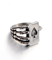 Перстень Кисть скелета з піковим тузом (aer-033)