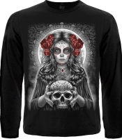 Футболка з довгим рукавом Muerte (skull and roses)