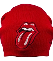 Шапка с вышивкой The Rolling Stones, красная