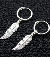 Сережка, кільце з пером (eas-150)