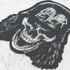 Нашивка ткана SLAYER - WEHRMACHT SKULL CUT OUT (ofp-220)