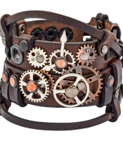Браслет Стімпанк коричневий (bsp-76)