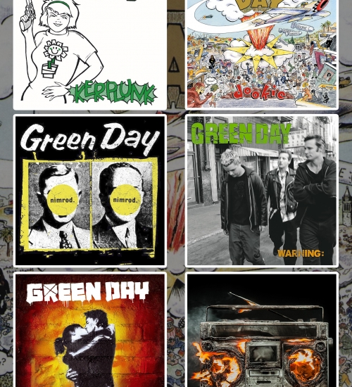 Стікерпак Green Day (album covers) - SP-298