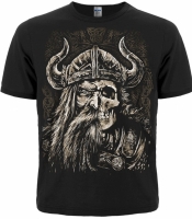Футболка Viking (наполовину лицо, наполовину череп)