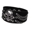 Браслет з піратським черепом та ланцюжками (bpu-035) Браслет з піратським черепом та ланцюжками (bpu-035)
