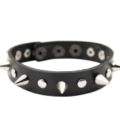 Браслет шкіряний з малими шипами (bsl-001)