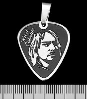 Кулон Nirvana (Kurt Cobain), чорний медіатор (ptsb-223)