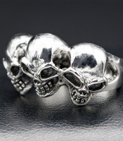 Перстень Три черепи прибульців (срібло, 925 проба) (thrg-001)