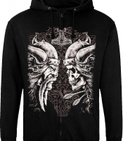 Худі на блискавці Just Hoods - Viking With Skull