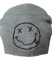 Шапка с вышивкой Nirvana серая