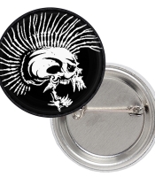 Значок Punk (череп с ирокезом)