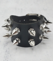 Браслет з двома рядами фігурних шипів (bpu-002)