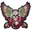 Нашивка термо Скелет мотогонник з ангельськими крилами наспинна (thps-090) Нашивка термо Скелет мотогонник з ангельськими крилами наспинна (thps-090)