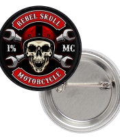 Значок Rebel Skull Motorcycle