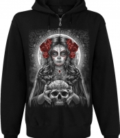 Худі Muerte (skull and roses) на блискавці