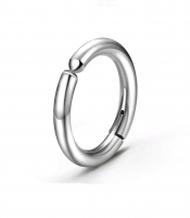 Сережка-кільце хард, кліпса-обманка (мед. сталь, колір сталевий, 19 мм) ea-150