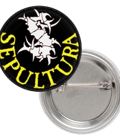 Значок Sepultura (yellow and white logo)