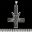 Кулон Перевернутий хрест з козлом, чорний фігурний (ptsb-236)