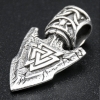 Кулон Наконечник стріли з Валкнутом (срібло, 925 проба) (sp-247)