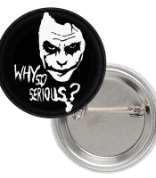 Значок Joker (Heath Ledger), black Значок Joker (Heath Ledger), black