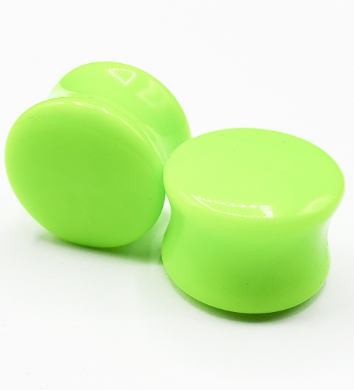 Комплект Плаг (акрил, салатовий, 2 шт, 16 мм)