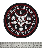 Нашивка Hail Satan (pentagram)
