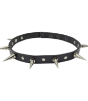 Шкіряний чокер з великими шипами (csl-003)