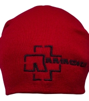 Шапка с вышивкой Rammstein, красная