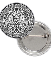 Значок Молот Тора в плетённом круге