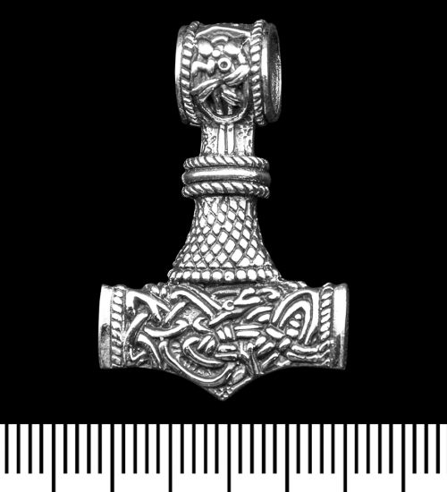 Кулон Молот Тора з Кельтським плетінням (срібло, 925 проба) (sp-243)