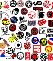 Набір стікерів Rock Bands logos (stk-084) (50 шт.)