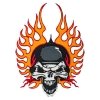 Нашивка термо Палаючий череп у шоломі наспинна (thps-095) Нашивка термо Палаючий череп у шоломі наспинна (thps-095)