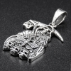 Кулон Жнець Смерті з метеликом та черепами (срібло, 925 проба) (sp-242)