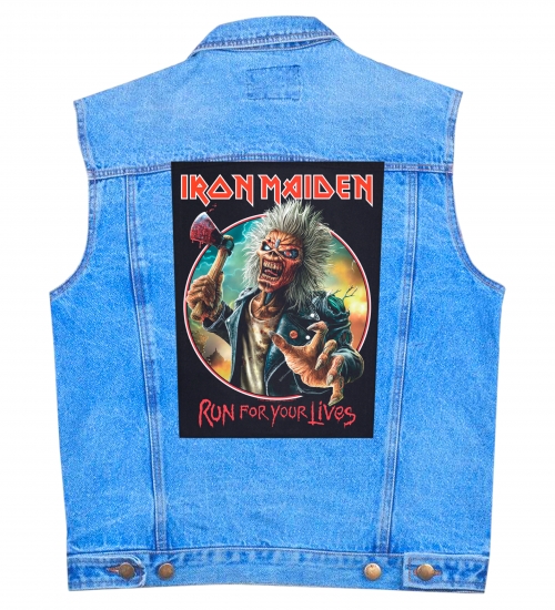 Нашивка наспинна катана IRON MAIDEN - RUN FOR YOUR LIVES (olbp-115)