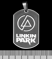 Кулон Linkin Park (logo), чорний жетон (ptsb-204)