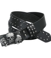 Ремінь з пряжкою See No Evil, Hear No Evil, Speak No Evil Skulls (PU шкіра)