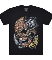 Футболка Skull With Dragon Tattoo (3D, светится в темноте)