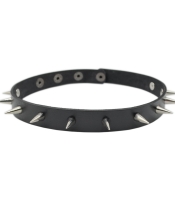 Шкіряний чокер з малими шипами (csl-006)