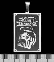 Кулон King Diamond, чорний прямокутний (ptsb-214)