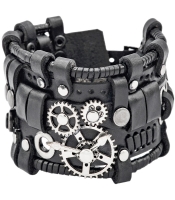 Браслет Стімпанк чорний (bsp-77)