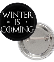 Значок Game of Thrones "Winter Is Coming"