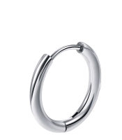 Сережка-кільце хард обманка велике (хір.сталь, колір сталевий, 19 мм) ea-124