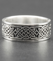 Кільце Кельтський вузол нескінченності (срібло, 925 проба) (thrg-010)